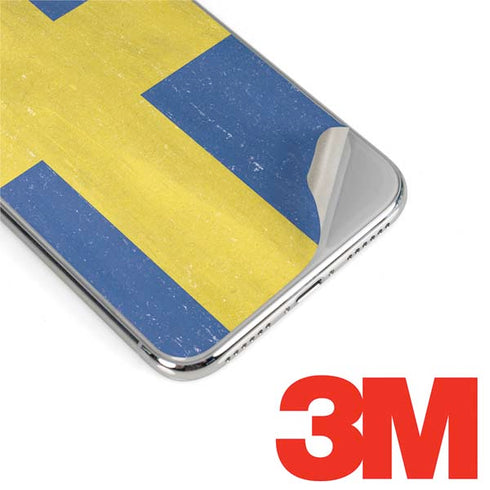 Sweden Flag Distressed iPhone X Skin